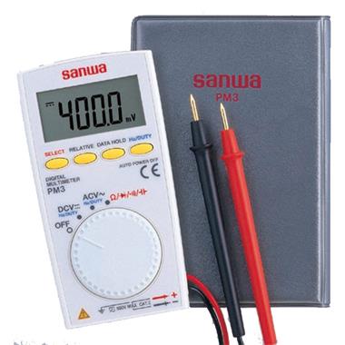 日本三和（sanwa）PM3小型超薄便携式多功能数字万用表